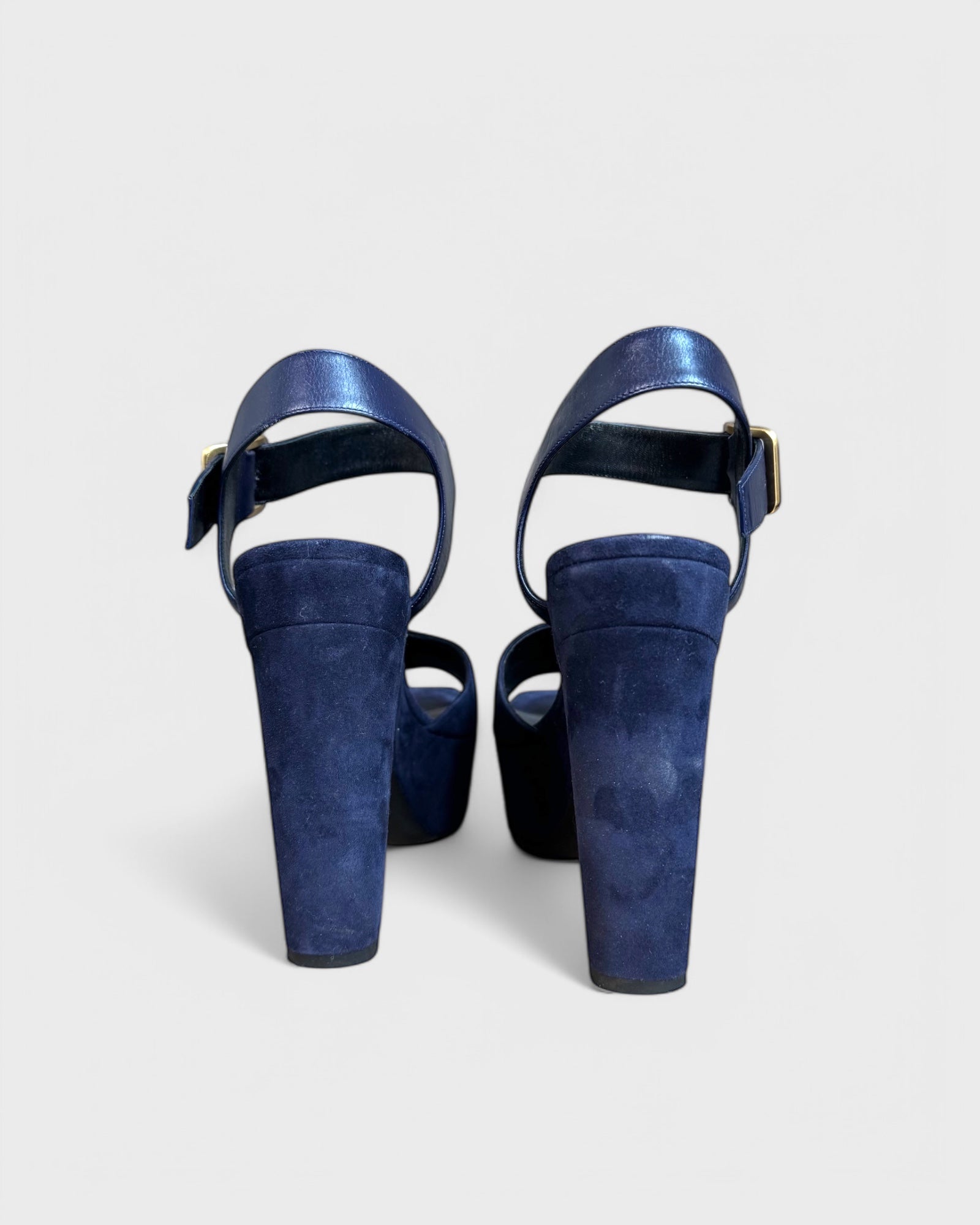 Céline midnight blue platform sandals, 40